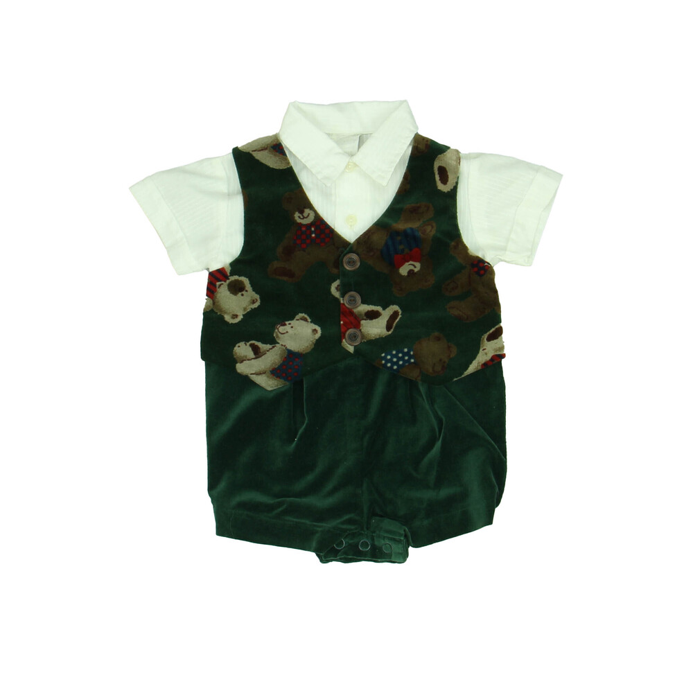 Unknown Brand Boys White | Green Apparel Sets size: 3-6 Months